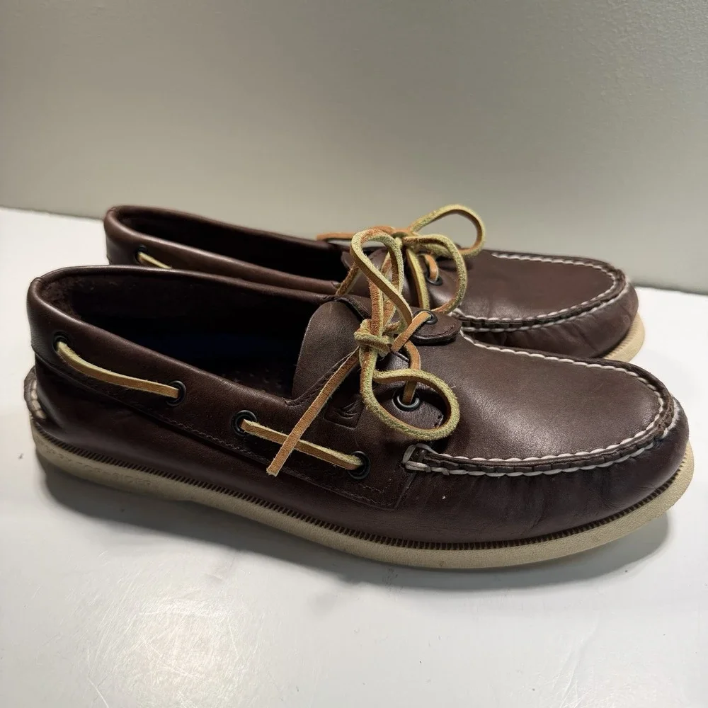 Sperry Men's Leather Boat Shoes Loafers 8.5 Brown